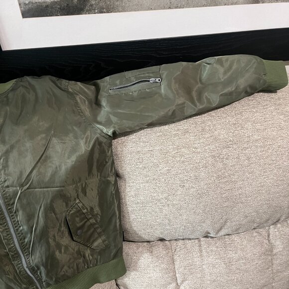 Brooklyn Cloth Men’s Flight Bomber Jacket Olive Green/Orange Size L - Picture 3 of 6